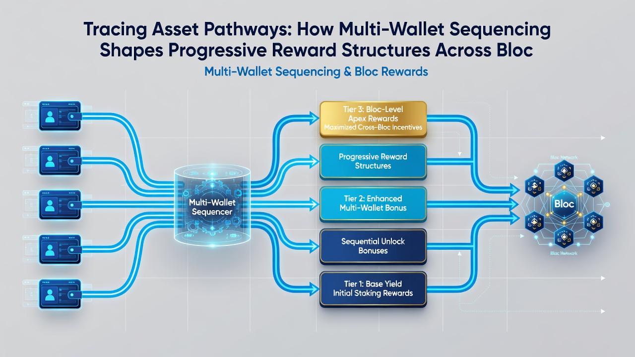 Visualisierung von Wallet-Sequenzen und Belohnungsketten in einer Blockchain-Glücksspielumgebung